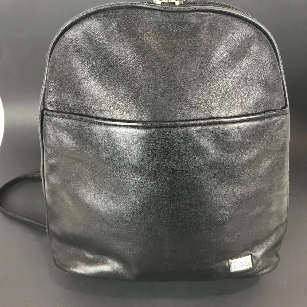 Black leather Pelle Studio backpack
